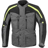 GMS Temper Motorrad Textiljacke, grau/schwarz/gelb, M
