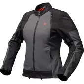 Modeka Muva Damen-Motorrad-Textiljacke, dunkelgrau/schwarz, 42
