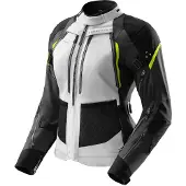 Rebelhorn Hardy 3.0 wasserdichte Damen Motorrad Textiljacke, schwarz/grau/gelb, L