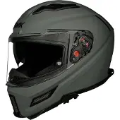 SMK-Link Motorradhelm Agnar grau XS (54) mit extrabreitem Visier und integrierter Sonnenblende