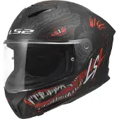 LS2 FF820 RAPID III KAIJU II Integralhelm M in rot/schwarz/weiß