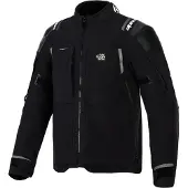 Alpinestars Andes Pro Drystar XF wasserdichte Motorrad Textiljacke, schwarz/dunkelgrau, 4XL