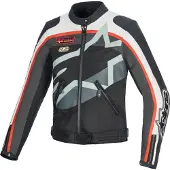 Alpinestars Idles wasserabweisende Damen Motorrad Textiljacke, weiß/rot/schwarz, M
