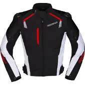 Modeka Lineos Motorrad Textiljacke, schwarz/rot/weiß, S
