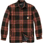 Carhartt - Flannel Sherpa-Lined Shirt Jacket - Freizeitjacke Gr L braun