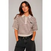 ROTATE für Damen. 1143041764 Ellia Poloshirt beige (XS), Lässig, Modal, Langarm