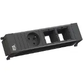 Bachmann POWER FRAME 1xUTE 2xCM Kunststoffprofil schwarz