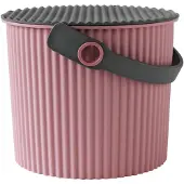 Hachiman Eimer mit Deckel Omnioutil rosa, 22.4x17.5x21 cm