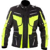 MUGENRACE Aerator wasserdichte Motorrad Textiljacke, schwarz/gelb, 3XL