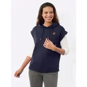 Casual Looks Kapuzenshirt "Kapuzen-Shirt", Damen, Gr. 46, marine, 100% Baumwolle, unifarben, Shirts Kapuzenshirt