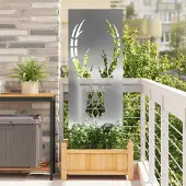 Syfax Garten Sichtschutz-Leinwand Silber 50 x 140 cm Verzinkter Stahl