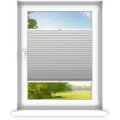 Time4blinds - Plissee Rollo, Faltrollo, Sichtschutz, Hellgrau, 50x110cm