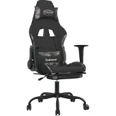 Syfax Gaming-Stuhl mit Fußstütze Schwarz und Tarnfarben Stoff