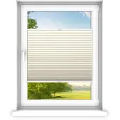 Time4blinds - Plissee Rollo, Faltrollo, Sichtschutz, Vanille, 40x120cm