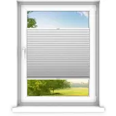 Time4blinds - Plissee Rollo, Faltrollo, Sichtschutz, Silber, 30x210cm