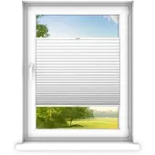 Time4blinds - Plissee Rollo, Faltrollo, Sichtschutz, Weiߠ, 70x70cm