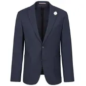 Bugatti 1100000002199 , Herren, Gr. 52, blau (390, marine), 100% Wolle, unifarben, normal, Manschette, Sakkos 1100000002199, aus Wolle