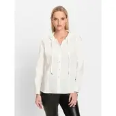 HEINE Langarmbluse , Damen, Gr. 36, weiß, 97% Baumwolle, 3% Elasthan, unifarben, Rundhals, Blusen Langarmbluse