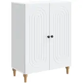 Syfax Sideboard Weiß 66 x 34,5 x 90 cm Holzwerkstoff