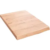 Syfax Waschtischplatte Hellbraun 40x60x(2-4) cm Massivholz Behandelt