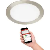 Telefunken Smarte Einbauleuchte Home, Nickelmatt, 18 Watt, 2700 – 6500K, dimmbar, RGB –