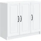 Syfax Sideboard Weiß 89 x 34,5 x 77 cm Holzwerkstoff