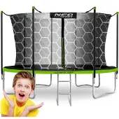 Neo-Sport Gartentrampolin 12ft/374cm mit Innennetz und Leiter
