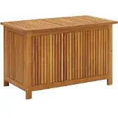 Möbelando Gartenbox "Pelm" aus Akazien-Massivholz in geölt. Abmessungen (B/H/T) 90x58x50 cm