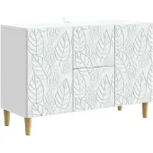 Syfax Sideboard Weiß 89 x 34,5 x 60 cm Holzwerkstoff
