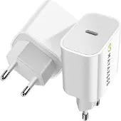 Avizar Mayaxess, Schnellladegerät 20W USB-C für Samsung Galaxy S25 Edge, Weiß