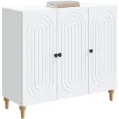 vidaXL Sideboard Weiß 89 x 34,5 x 80 cm Holzwerkstoff