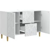 vidaXL Sideboard Weiß 89 x 34,5 x 60 cm Holzwerkstoff
