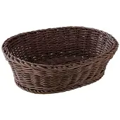 Aps PROFI LINE Korb, oval, Praktischer Korb aus Polypropylen, Maße (B x L x H): 27 x 19 x 6,5 cm, braun