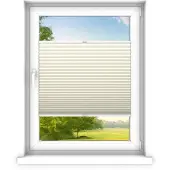 Time4blinds - Plissee Rollo, Faltrollo, Sichtschutz, Cremeweiß, 40x180cm