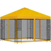 vidaXL Garten Pavillon mit Seitenwänden 3 x 3 m Gelb