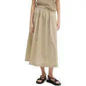 Marc O'Polo Maxirock , Damen, Gr. 34, beige (linen beige), Web, Obermaterial: 63% Baumwolle, 33% Polyester, 4% Elasthan, ausgestellt ca. Mitte Wade, Röcke Maxirock, aus Popeline-Stretch