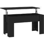 Syfax Couchtisch Schwarz 101x49x52 cm Holzwerkstoff