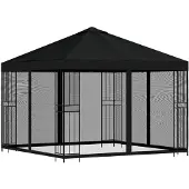 vidaXL Garten Pavillon mit Seitenwänden 3 x 3 m Schwarz