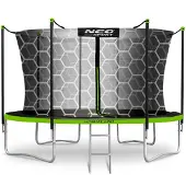 Neo-Sport 13ft/404cm Gartentrampolin mit Innennetz und Leiter