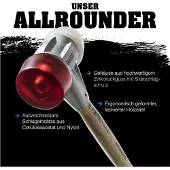 HALDER Schonhammer Baseplex Länge 280mm Kopf-Durchmesser 30mm 360g rot - Celluloseacetat - 3906030