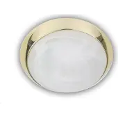 Niermann Standby LED Decken Lampe Alabaster/Messing LED Flurleuchte Dielenlampe Ø40cm Küchenlampe