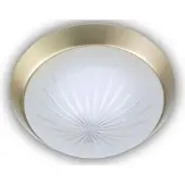 Niermann Standby LED Deckenlampe Schliffglas Messing matt Flurlampe Dielenlampe Ø35cm Kellerlampe