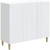 Syfax Sideboard Weiß 89 x 34,5 x 80 cm Holzwerkstoff