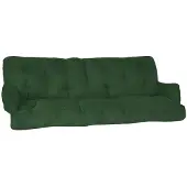 Beautissu Flair HS Hollywoodschaukel Auflage, 180x50x8cm, Dunkelgrün, 3-Sitzer