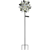 Globo LED-Solarleuchte 36578S, Erdspieß, silber/schwarz, Metall