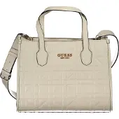 GUESS Beige Silvana Damentasche mit abnehmbaren Schultergurt & Fächern