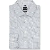 Olymp Langarmhemd "Big & Tall", Herren, Gr. 47, N-Gr, weiß (grün), Web, Obermaterial: 100% Baumwolle, gemustert, normal, 2-Knopf-Manschette, Hemden Langarmhemd, New Kentkragen, comfort fit, bügelfrei