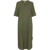 Kaffe Midikleid "Damen Kleid BPkaisey", Damen, Gr. S, N-Gr, grün (grape leaf), Obermaterial: 85% Baumwolle CO. 15% Leinen LI., Kleider Midikleid