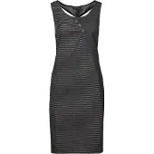 Alife & Kickin Sommerkleid , Damen, Gr. M, Normalgrößen, schwarz-weiß (schwarz denim), 100% Lyocell, Rundhals, Kleider Sommerkleid