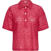 B.young Blusentop "Damen Poloshirt BXSOLACY", Damen, Gr. S, rot (love potion), Obermaterial: 65% Polyamid PA. 35% Baumwolle CO., Blusen Blusentop
